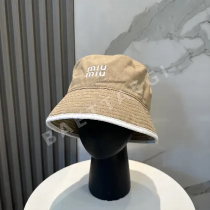 미우미우 자수 버킷햇 모자 118931
