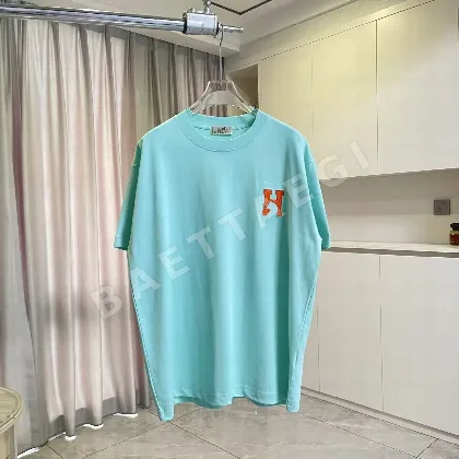 에르메스 개인 맞춤 로고 자수 반팔 티셔츠 136949