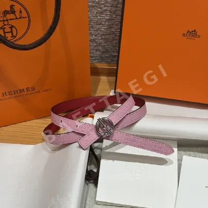 에르메스 JD350-H 양면 가죽 슬림 벨트 골드 실버 버클 175744