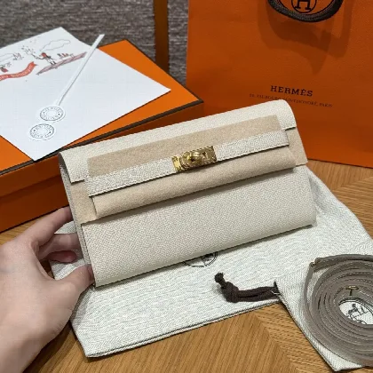 에르메스 켈리 밀크셰이크 화이트 소가죽 가방 18262