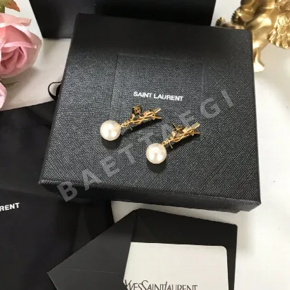 생로랑 비즈 장식 귀걸이 65532