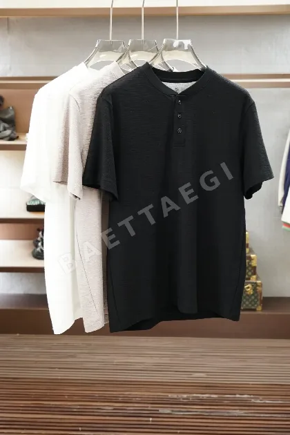 브루넬로쿠치넬리 남성 메시 반팔 티셔츠
