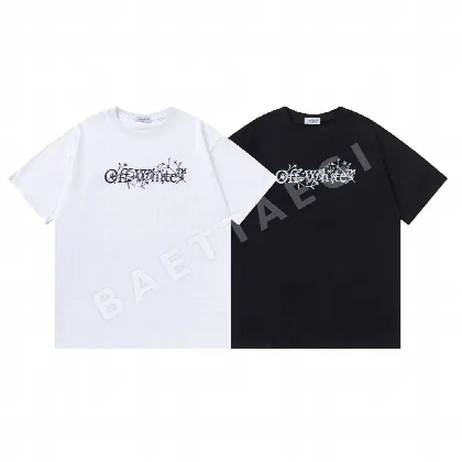 오프화이트 루즈핏 남성 반팔 티셔츠 87451