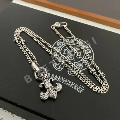 크롬하츠 크로스 플라워 장식 목걸이 126633