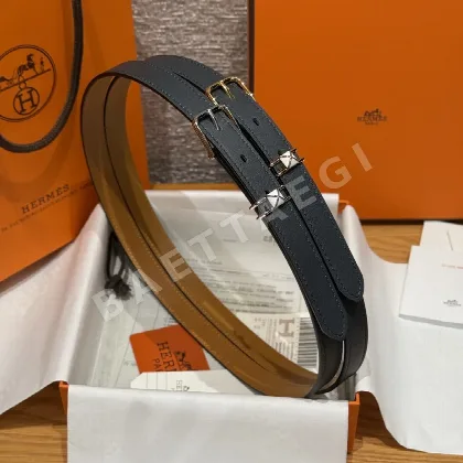 에르메스 미니크루 20 골드 버클 카프스킨 벨트 176131