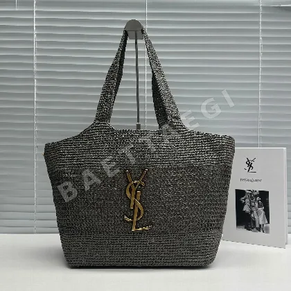 생로랑 라피아 토트백 868748