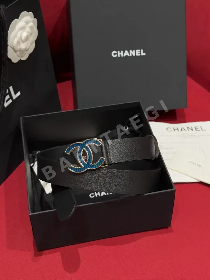 샤넬 더블 C 가죽 벨트 173866
