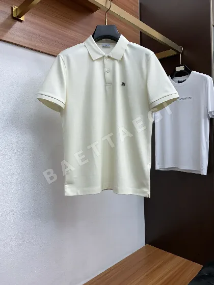 버버리 남성 코튼 혼방 반팔 폴로셔츠 151371