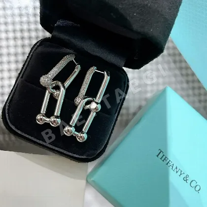 티파니 더블 링크 하프 큐빅 귀걸이 71033