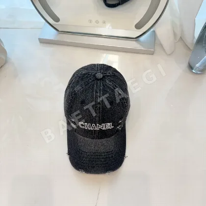 샤넬 데님 베이스볼 모자 82332