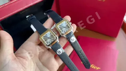 까르띠에 산토스 DR공장 쿼츠 무브먼트 다이아 스틸밴드 가죽스트랩 레플리카 42710 Cartier