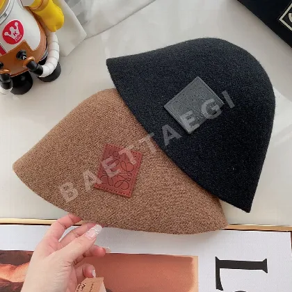로에베 알파카 울 버킷 햇 모자 79007