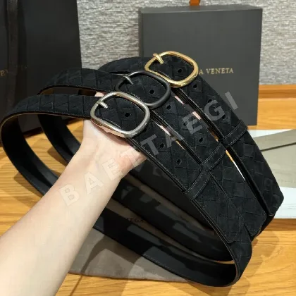 보테가베네타 스웨이드 인트레차토 벨트 175057