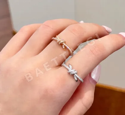 티파니 하프서클 다이아몬드 로프 노트 반지 71215