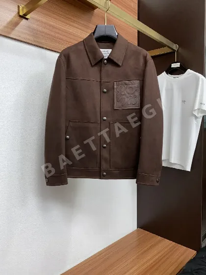 로에베 스웨이드 카라 남성 자켓