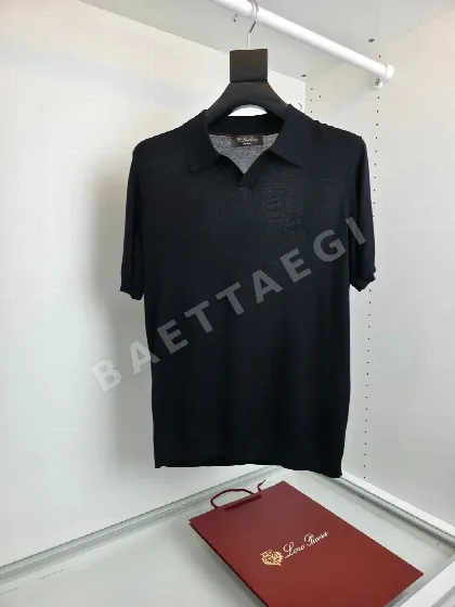 로로피아나 남성 실크 혼방 반팔 셔츠 65771