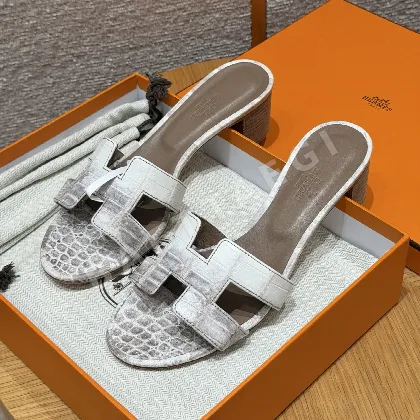 에르메스 오아시스 샌들 히말라야 알리게이터 하이힐 164796
