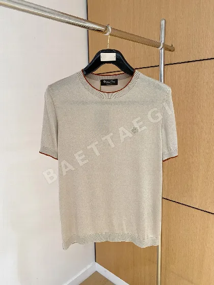 로로피아나 텐셀 혼방 남성 반팔 티셔츠 114554