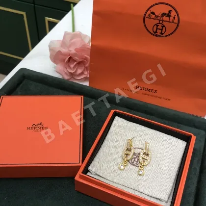 에르메스 돼지코 펜던트 크리스털 귀걸이 70199