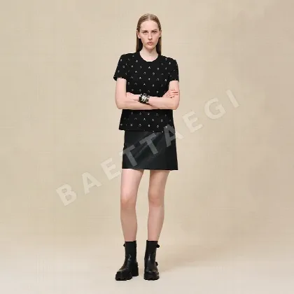 에르메스 Anneau Finesse 프린트 여성 반팔 티셔츠 138940