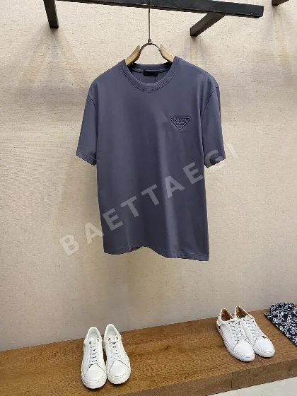 프라다 레터 프린트 남여공용 반팔 셔츠 50840