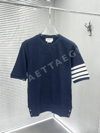 톰브라운 남성 와플 니트 크루넥 반팔셔츠 50396