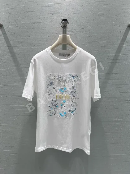 디올 별하늘 자수 여성 반팔 티셔츠 51565