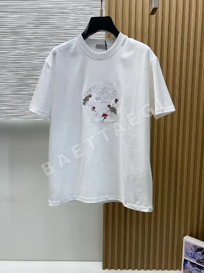 디올 코튼 라운드넥 남성 반팔 티셔츠 47270