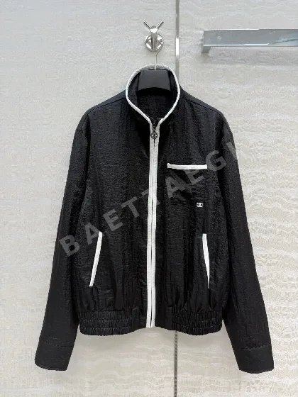 샤넬 가죽 트림 여성 자켓 103679