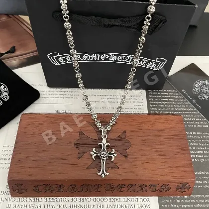 크롬하츠 빈티지 레트로 크로스 볼 오키드 목걸이 126979