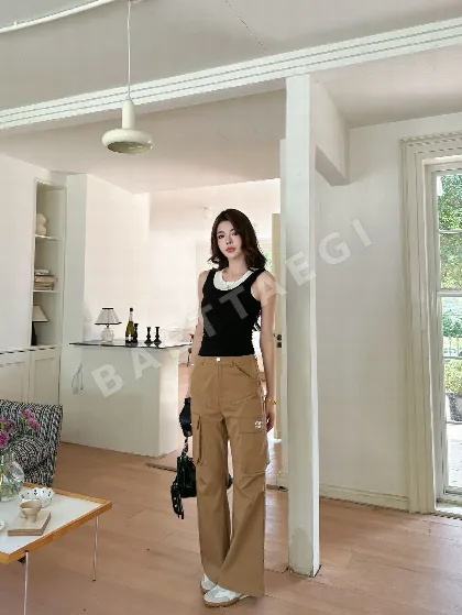 미우미우 와이드 레그 여성 바지 101399