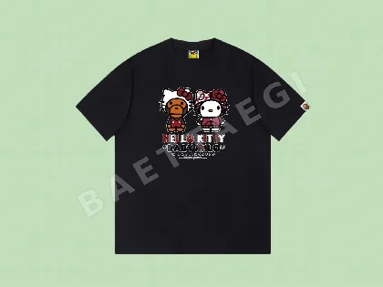 베이프 원숭이 그래픽 반팔 티셔츠 B234