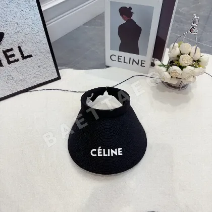 셀린느 더블 C 자수 헤드밴드 바이저 캡 83335