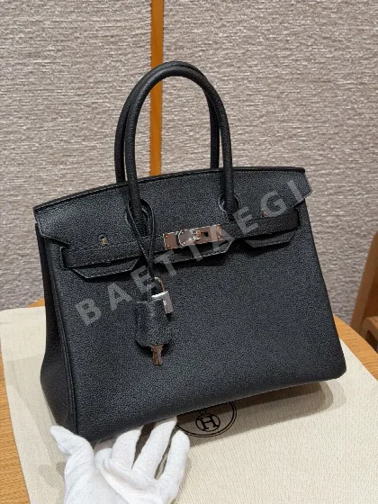 에르메스 버킨 가방 30 cm 블랙 토고 가죽 144430