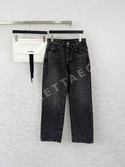 샤넬 와이드 레그 여성 바지 142673