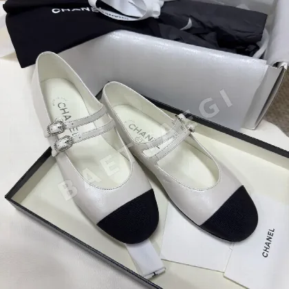 샤넬 24C 더블 버클 펄 램스킨 메리제인 94031