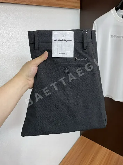 페레가모 남성 린넨 코튼 캐주얼 바지 151393