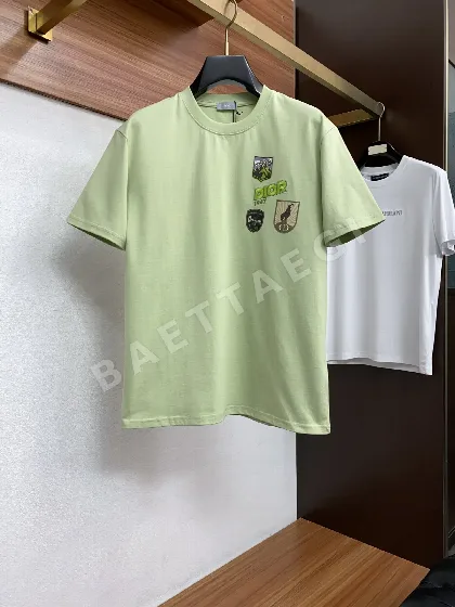 디올 크루넥 코튼 반팔 티셔츠 47375