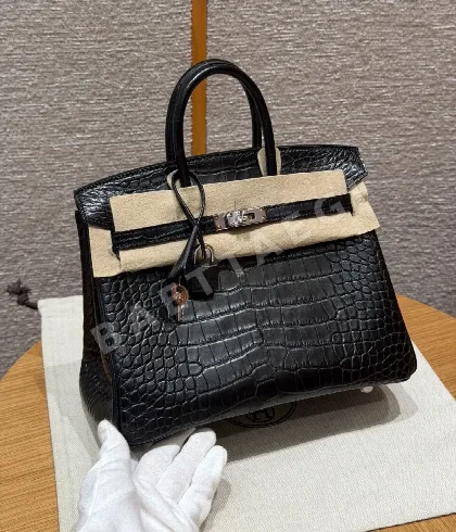 에르메스 버킨 25 매트 악어 가방 144446