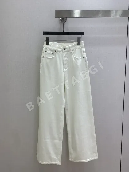 생로랑 자수 로고 여성 데님 바지 103473