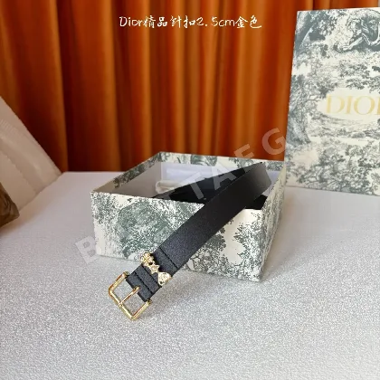 디올 블랙 카프스킨 CD 버클 장식 벨트 59711