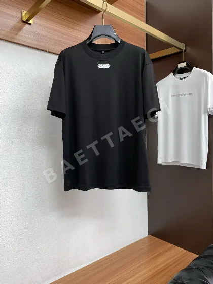 디올 머서라이즈드 코튼 남성 반팔 티셔츠