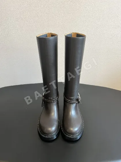 보테가베네타 우븐 가죽 라이딩 부츠 9874