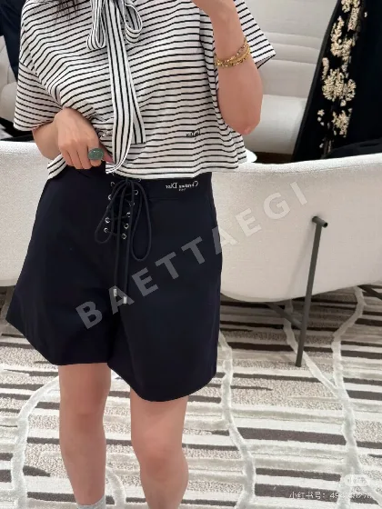 디올 리본 스트라이프 반팔 티셔츠 96420