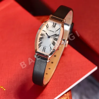 까르띠에 시계 다이아 블랙 가죽스트랩 레플리카 42704 Cartier