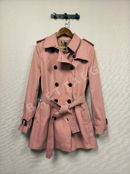 버버리 3줄 라인 카라 트렌치 여성 자켓 153759