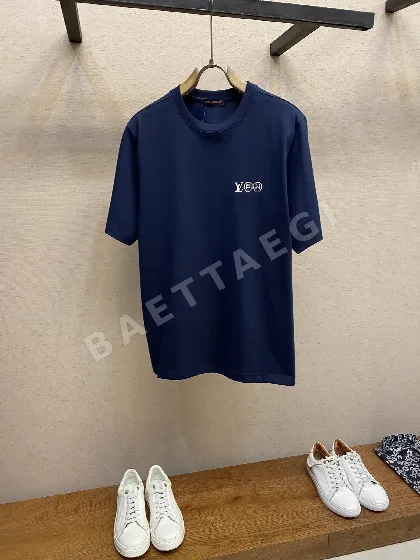루이비통 로고 프린트 데님 반팔 티셔츠 2021