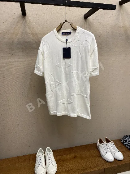 루이비통 모노그램 자카드 크루넥 반팔 티셔츠 남성 48480