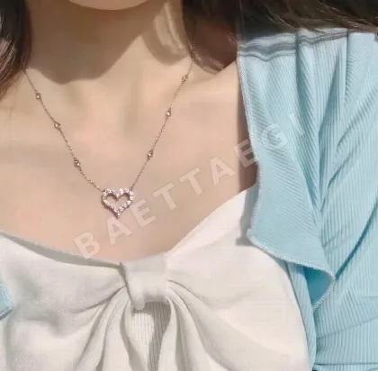 티파니 하트 다이아몬드 스털링 실버 목걸이 71283