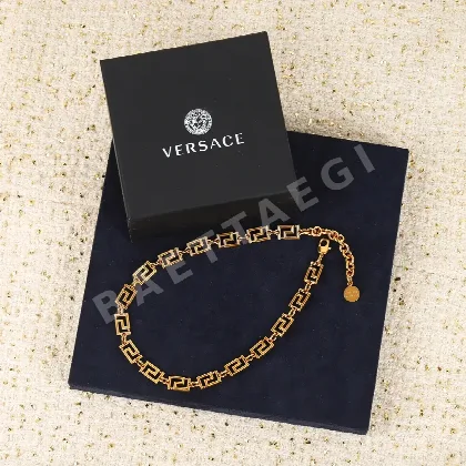 베르사체 메두사 모티브 황동 링 목걸이 63375